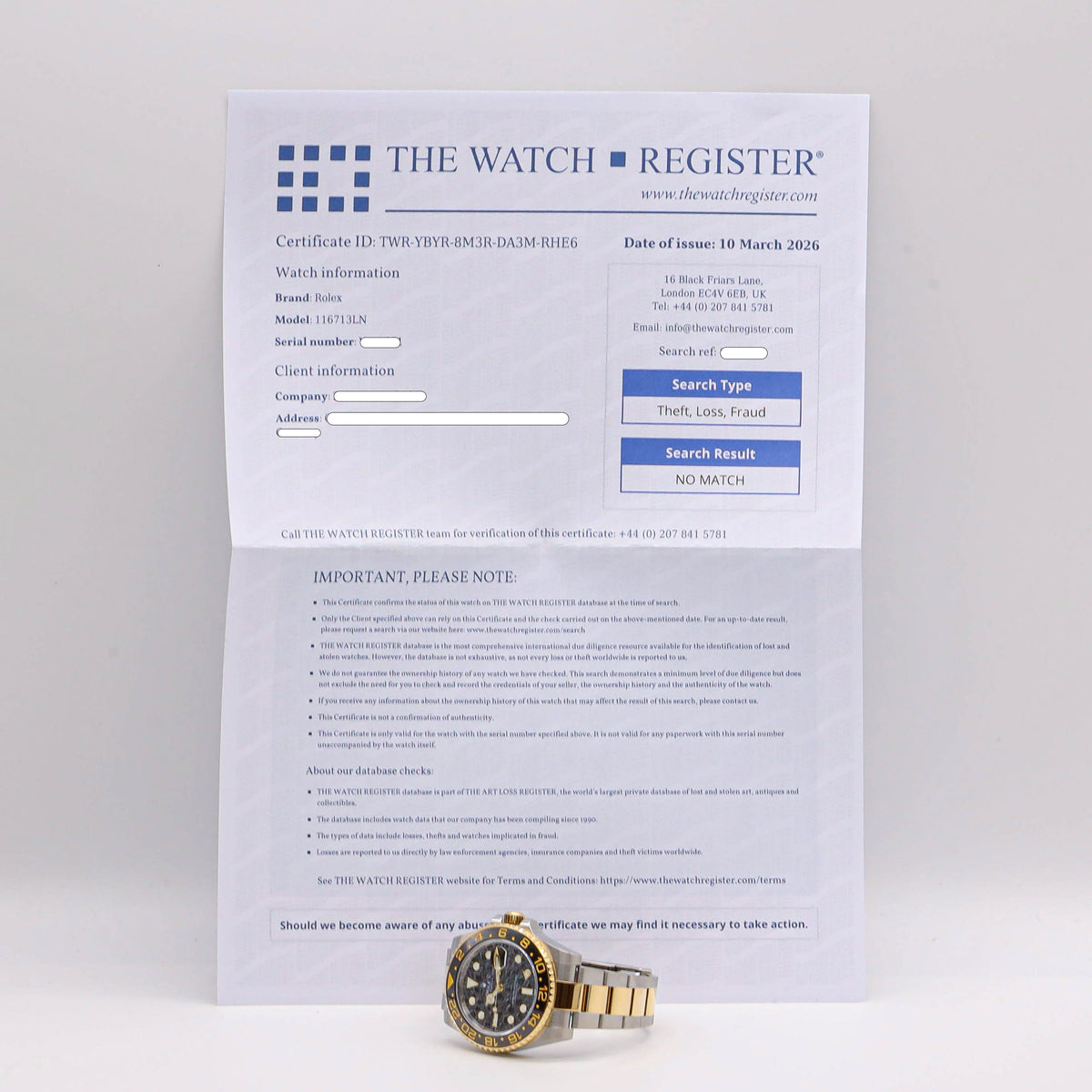 Rolex GMT-Master II 40 116713LN Stahl/Gold V-Serie