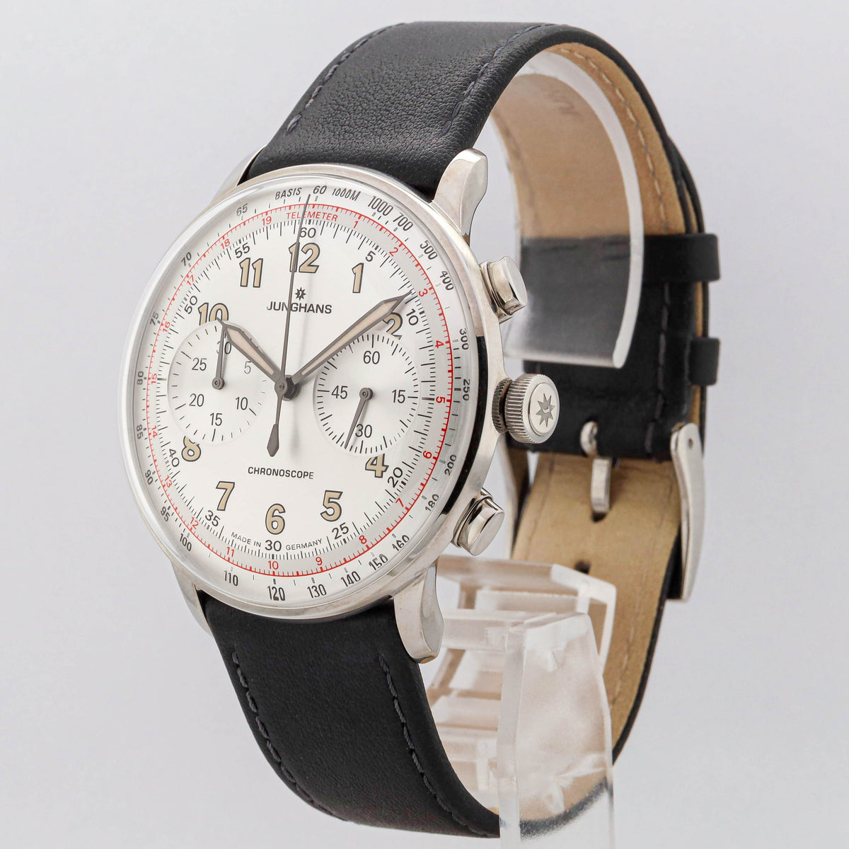 Junghans Meister Telemeter Chronoscope 40,8 27/3380.02 10/25 Restgarantie Neu