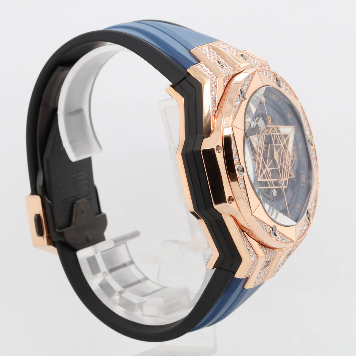 Hublot Big Bang Sang Bleu II King Gold Unico Blue Pave