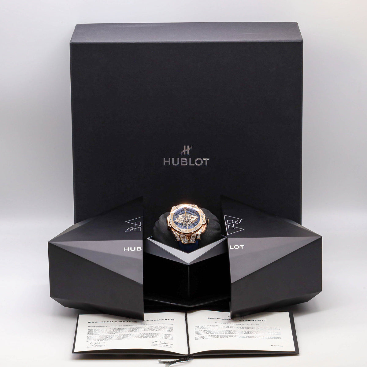Hublot Big Bang Sang Bleu II King Gold Unico Blue Pave