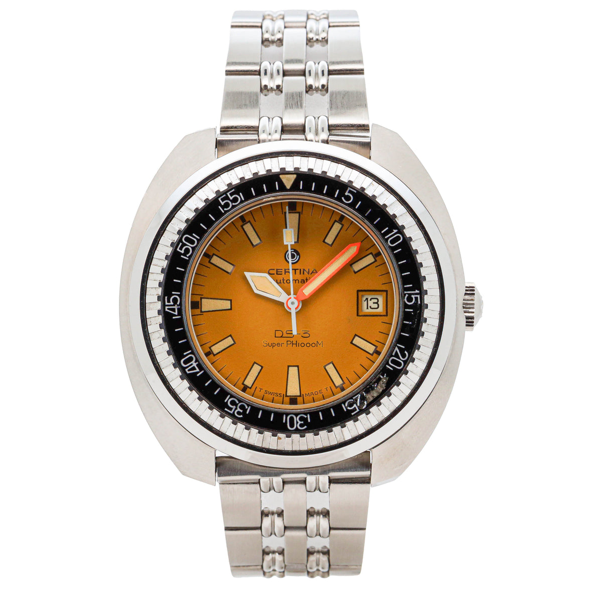 Certina DS DS-3 Super PH 1000M Vintage Diver Yellow
