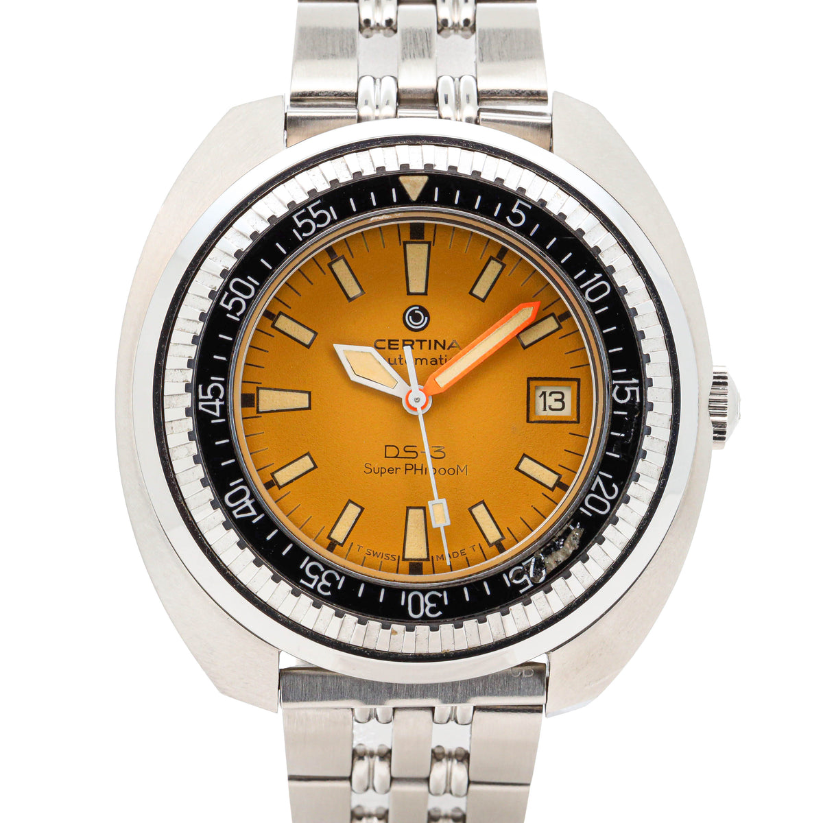 Certina DS DS-3 Super PH 1000M Vintage Diver Yellow