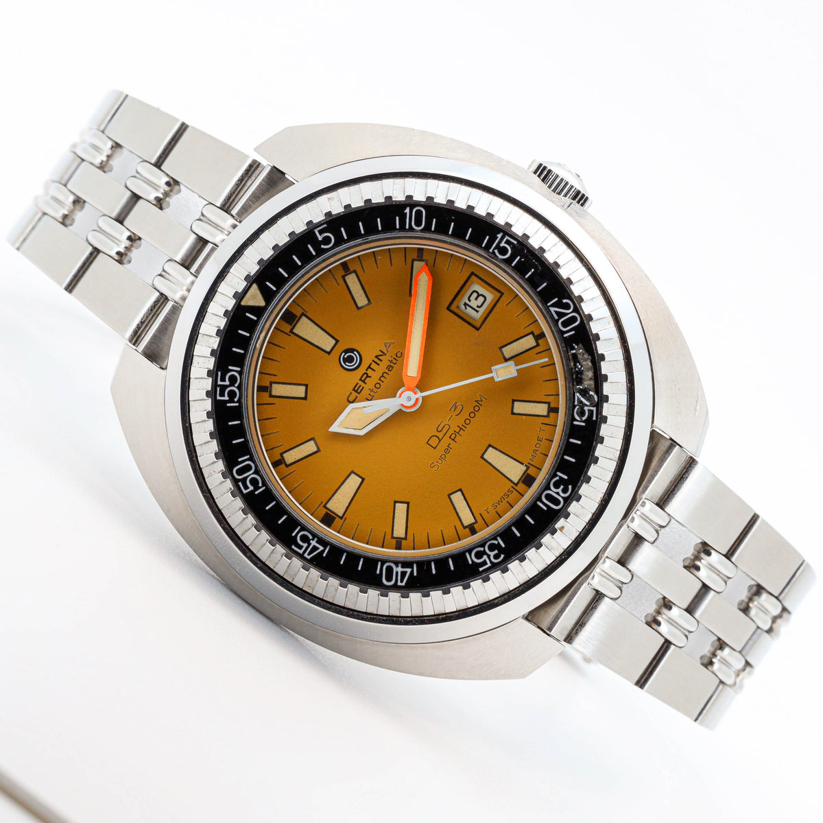 Certina DS DS-3 Super PH 1000M Vintage Diver Yellow