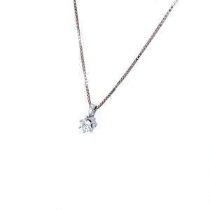 Solitär Kette mit Anhänger Weißgold 333 mit Brillant
