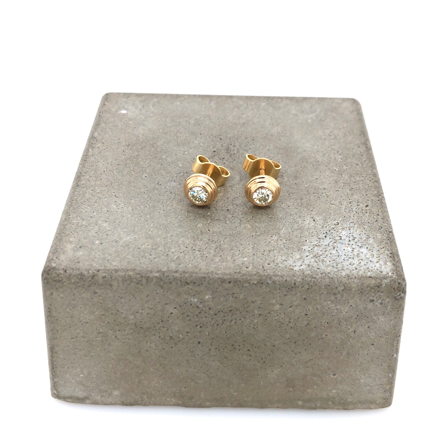 Vintage Brillant Ohrstecker 0,4 ct. Roségold 750