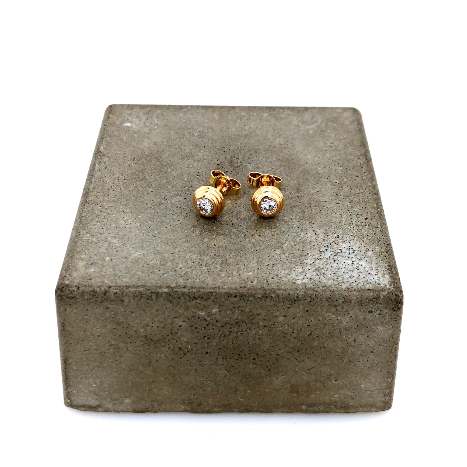 Vintage Brillant Ohrstecker 0,3 ct. Roségold 750