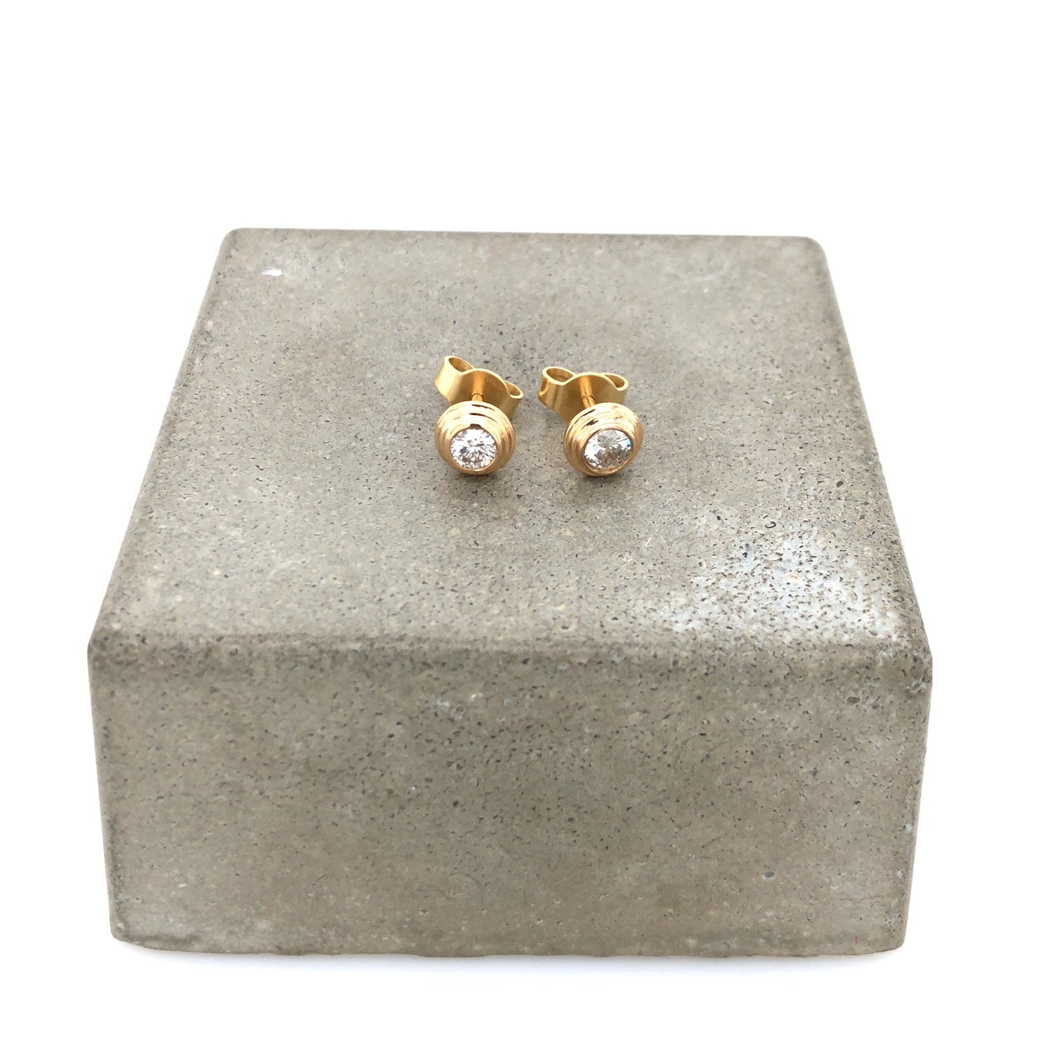 Vintage Brillant Ohrstecker 0,4ct. Roségold 750