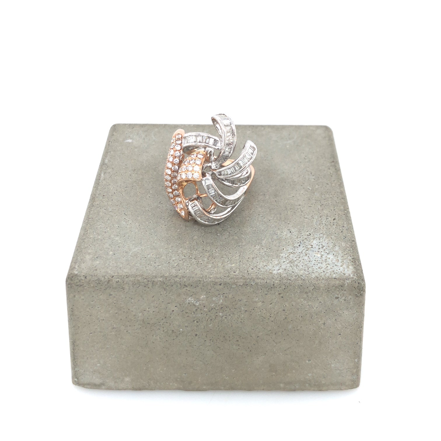 Vintage Ring Gold Bicolor 750 mit Brillanten & Diamanten