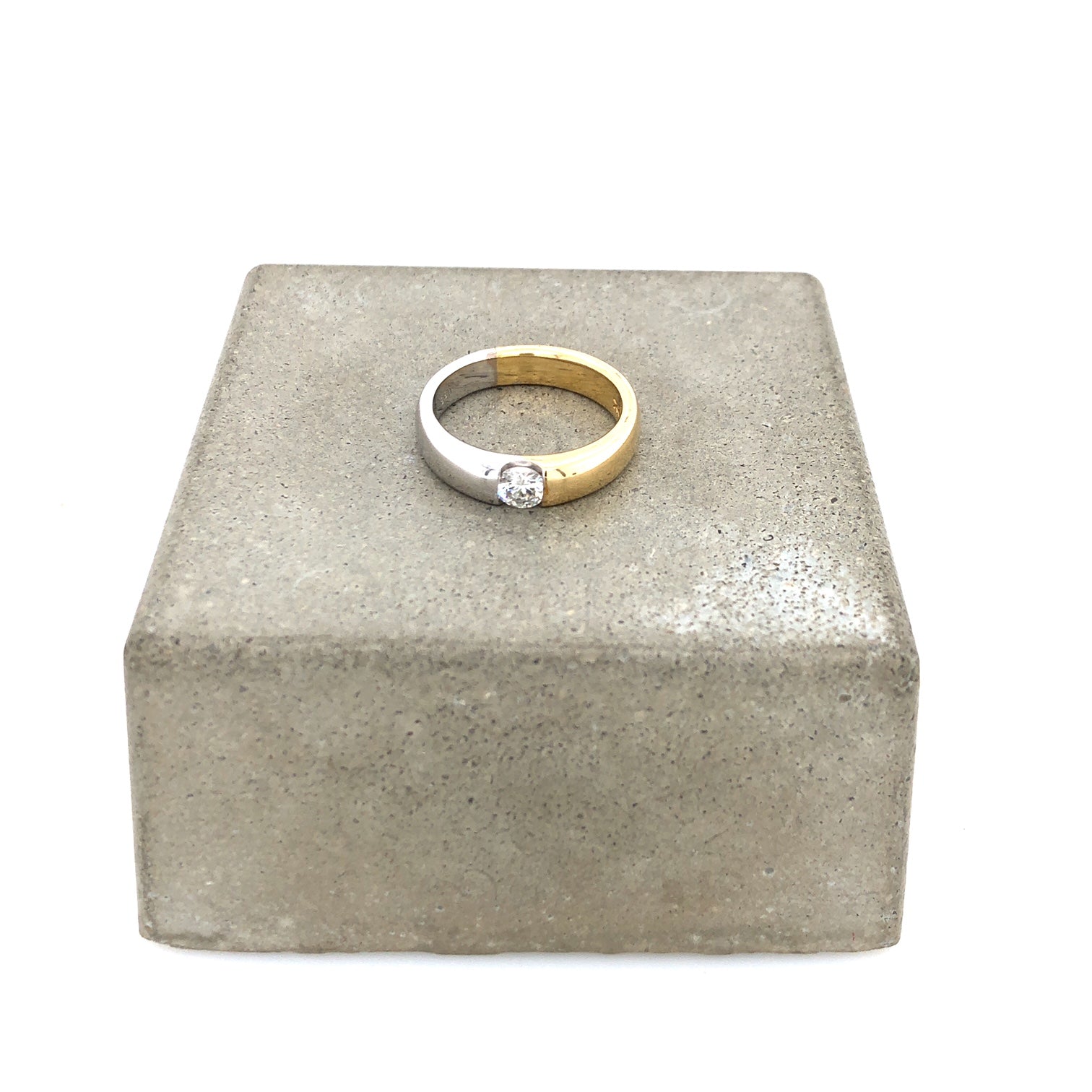 Vintage Ring Bicolor Gold 750 mit Brillant