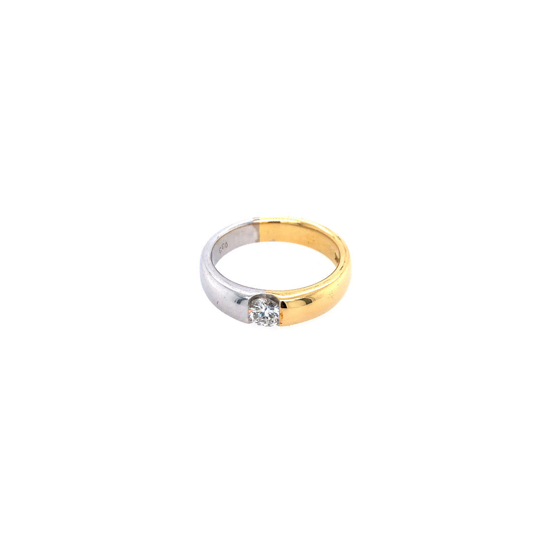 Vintage Ring Bicolor Gold 750 mit Brillant