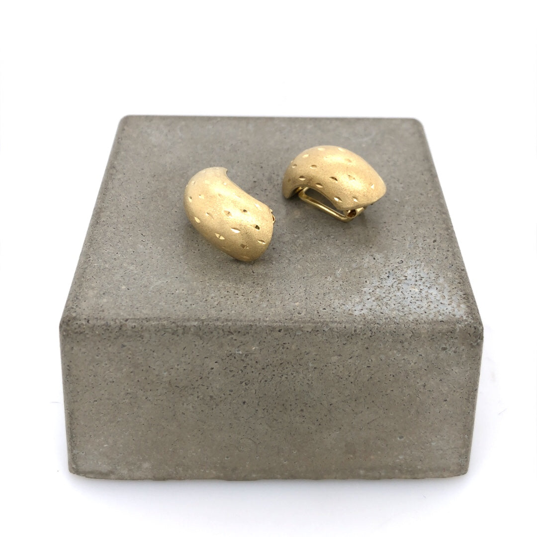 Vintage Ohrclip Gelbgold 333