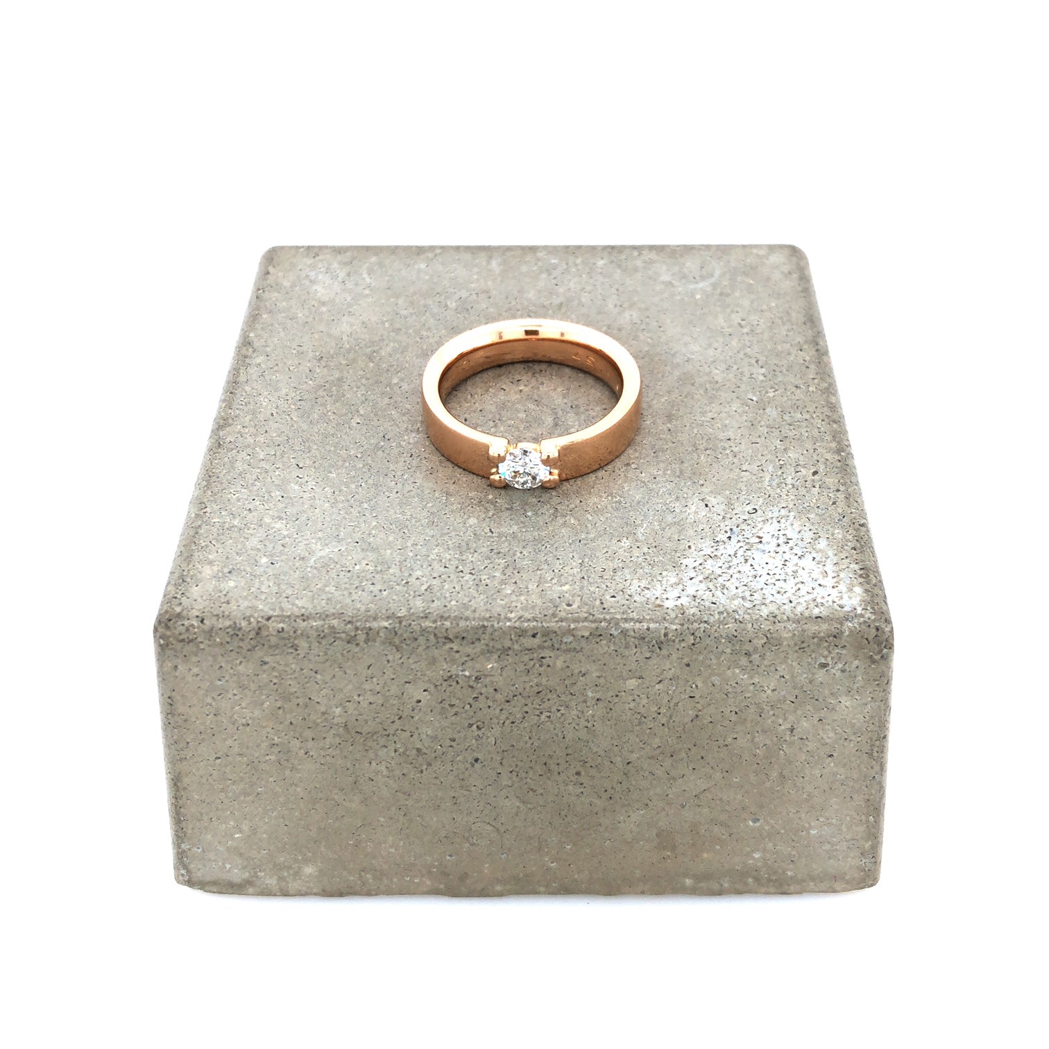 Vintage Solitär Roségold 750 mit 0,4ct. Brillant