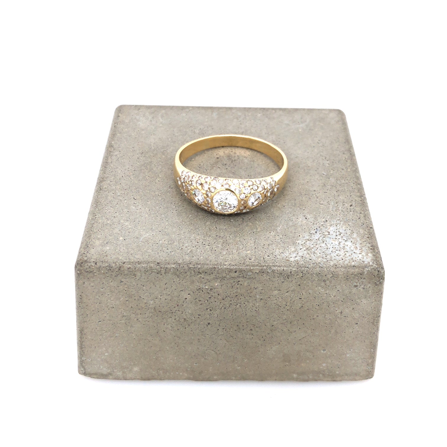 Exklusiver Vintage Ring Gelbgold 750 mit Brillanten