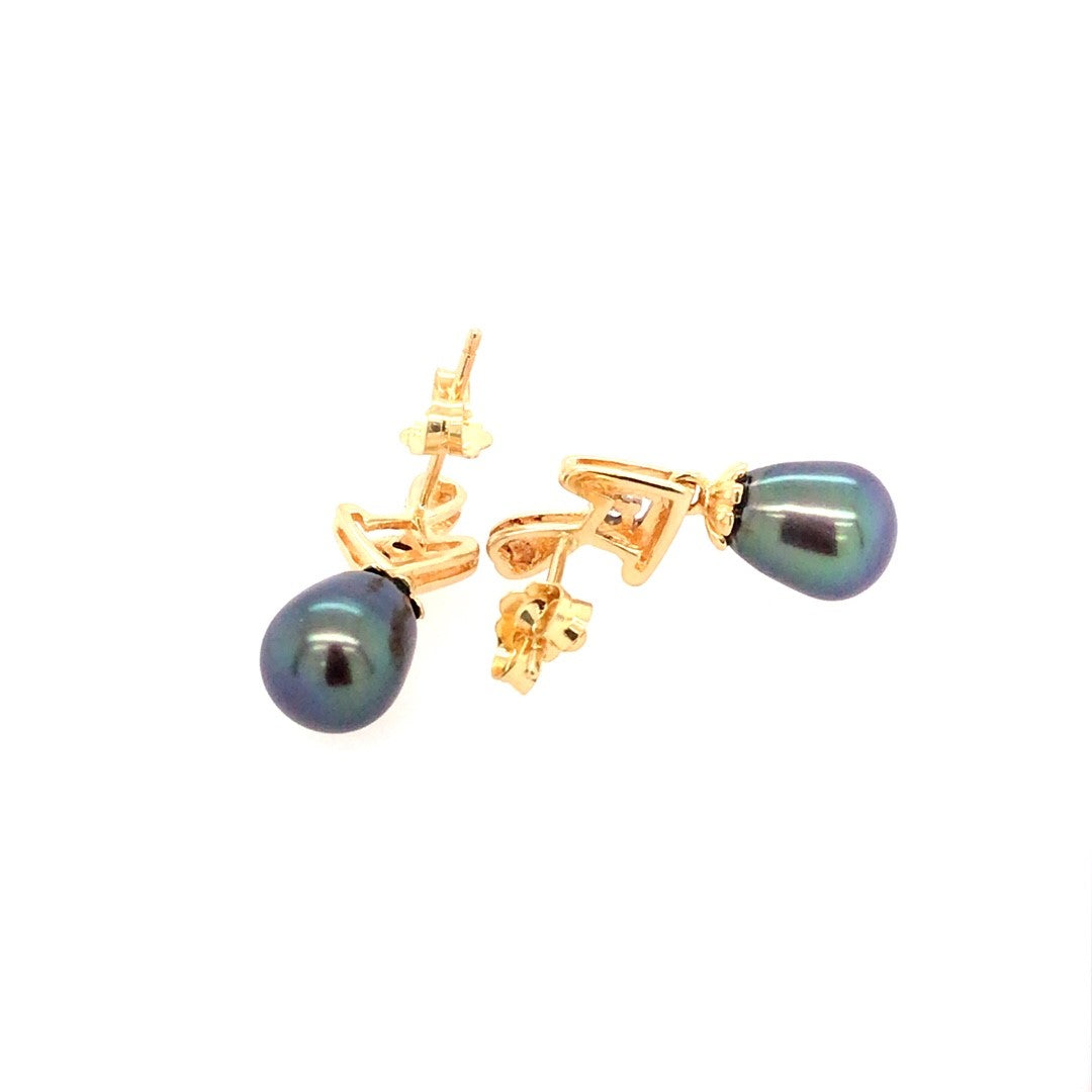 Ohrhänger mit Tahitiperlen Gelbgold 750 - 18 ct.