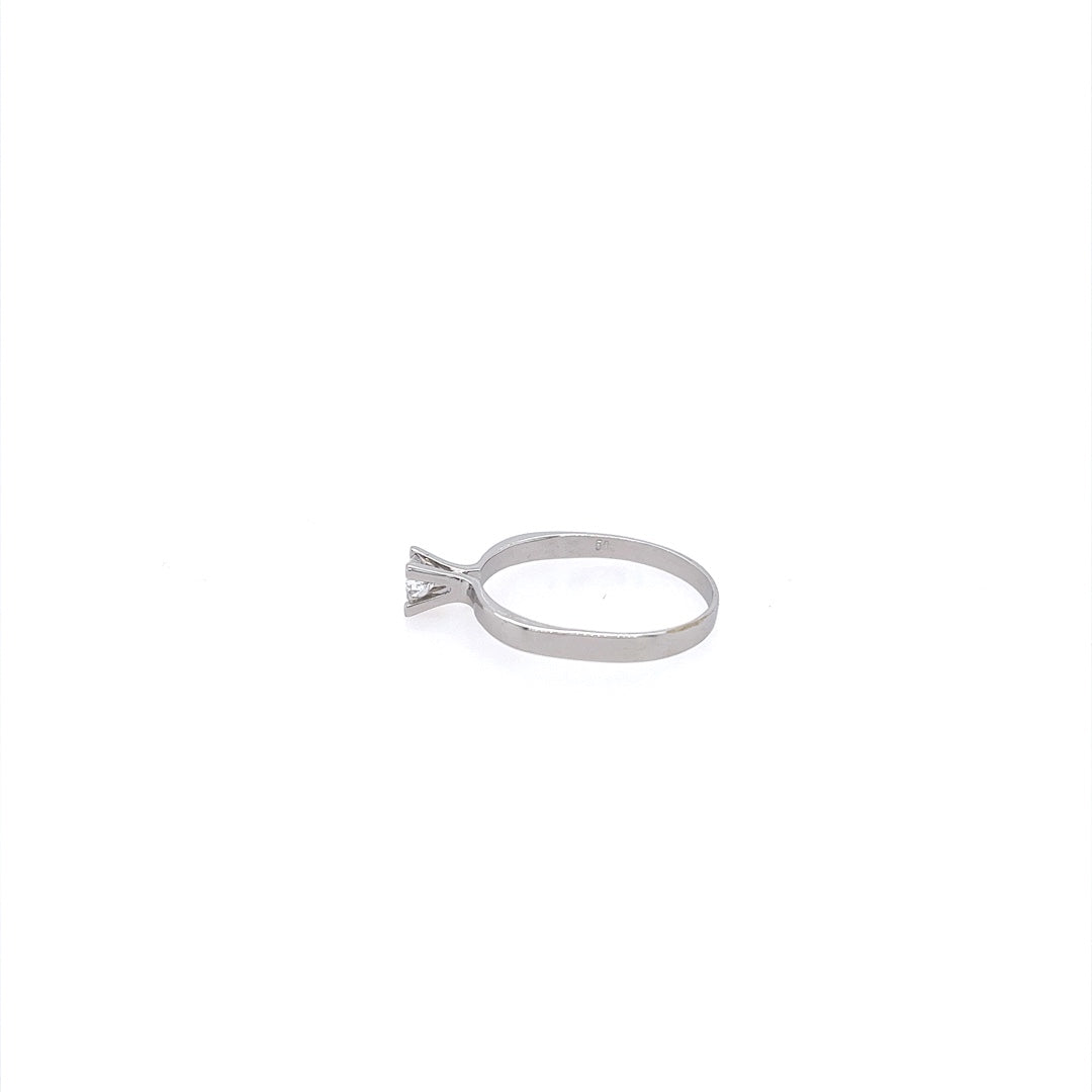 Solitär Ring Weißgold 585 - 14 ct. mit Brillant 0,28 ct.
