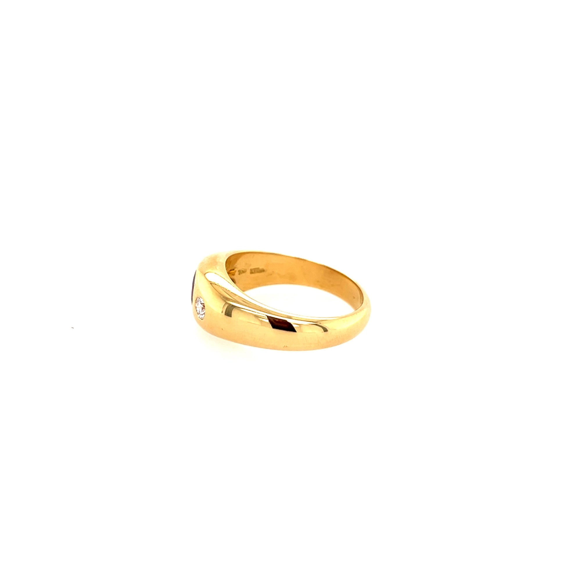Ring Gelbgold 750 - 18 ct. mit Rubin & Brillanten