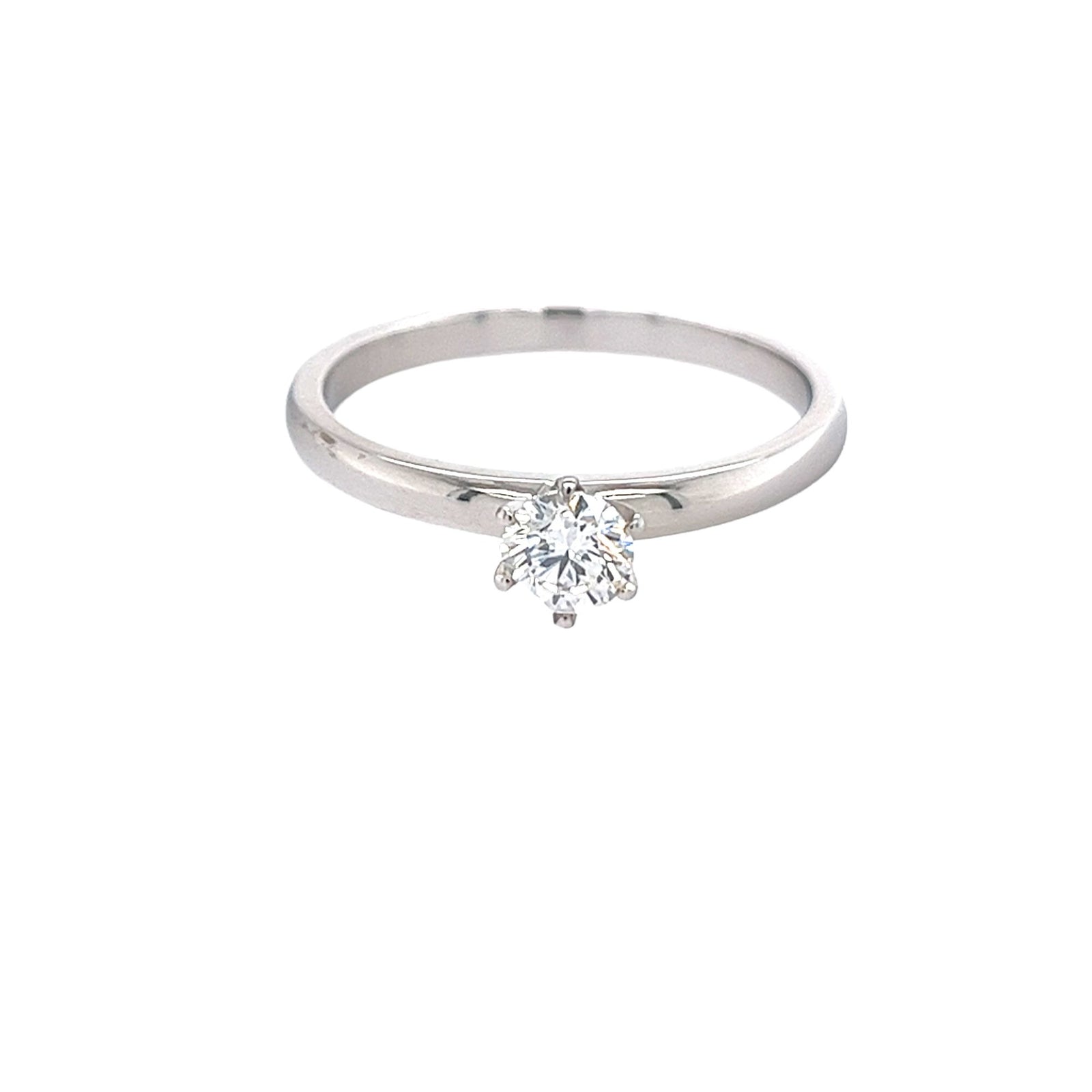 Solitär Ring Weißgold 585 - 14 ct. mit Brillant 0,35 ct. und GIA Zertifikat