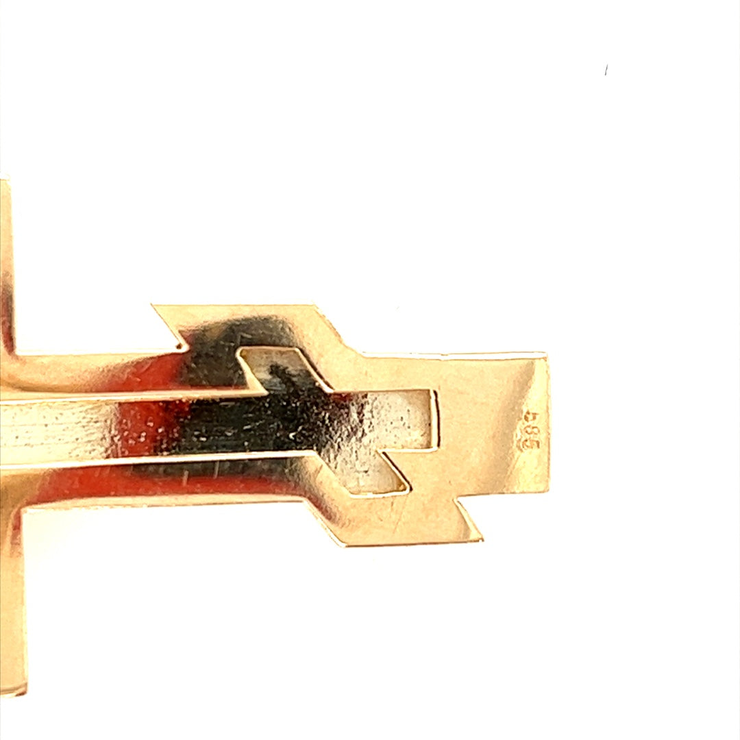 Kreuz-Anhänger Bicolor Gold 585 - 14 ct.