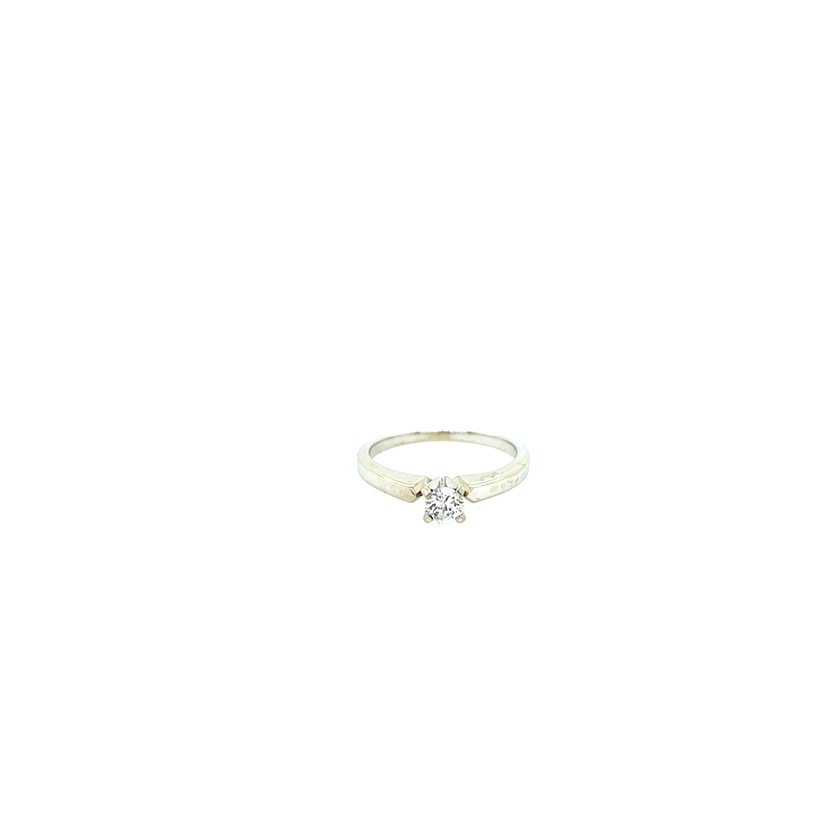 Solitär Ring Weißgold 585 - 14 ct. mit Brillant 0,22 ct.