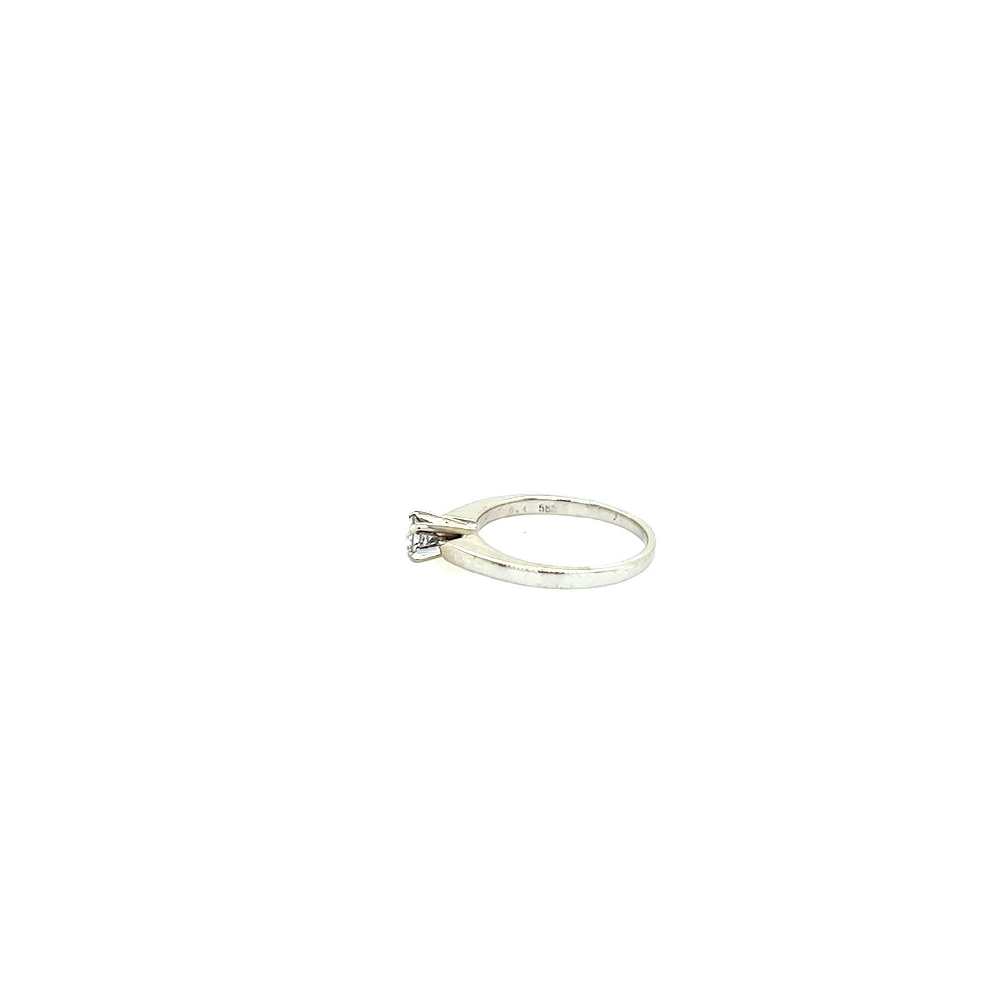 Solitär Ring Weißgold 585 - 14 ct. mit Brillant 0,22 ct.
