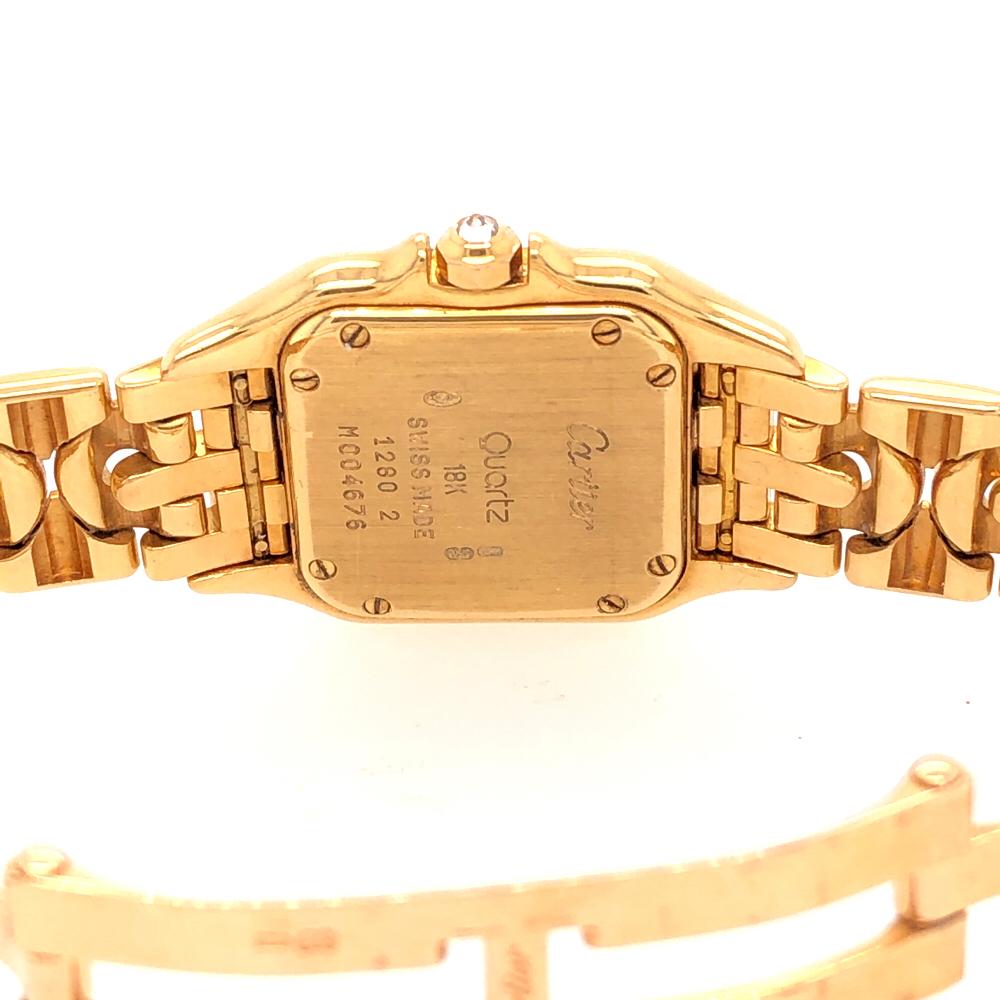 gebrauchte-uhren-Cartier Panthère Damenarmbanduhr Gelbgold mit Diamantlünette-[SKU]-Prejou