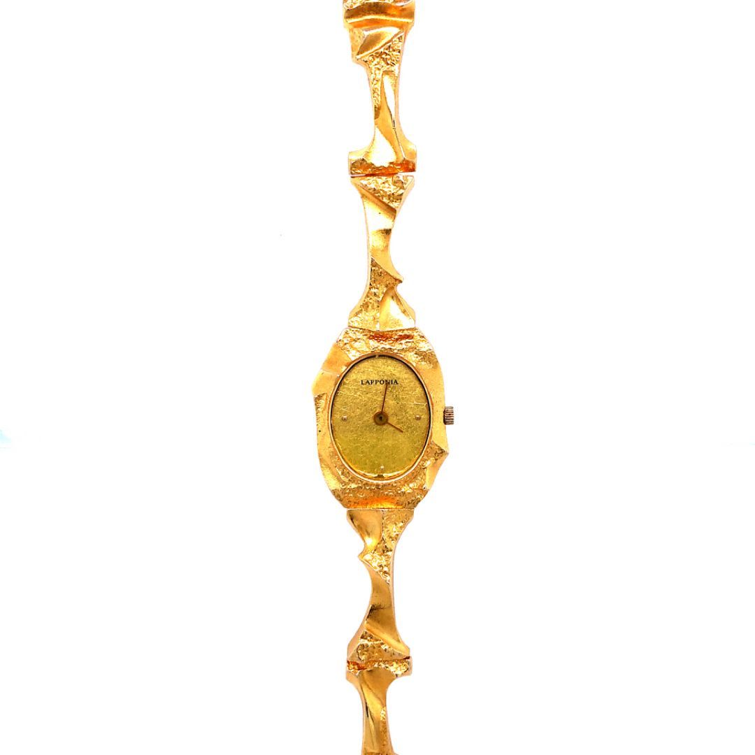 gebrauchte-uhren-Lapponia Pola Negri Damenarmbanduhr Gelbgold-[SKU]-Prejou