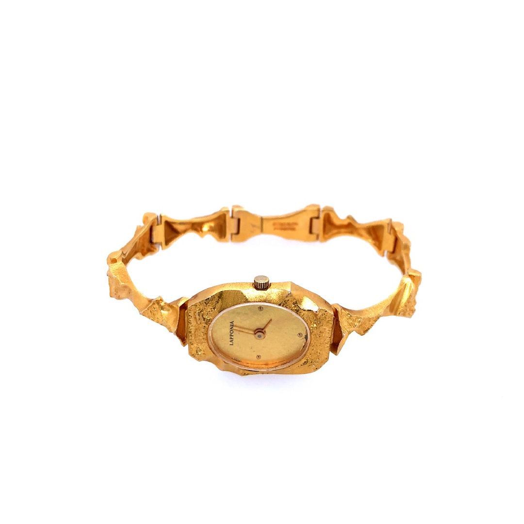 gebrauchte-uhren-Lapponia Pola Negri Damenarmbanduhr Gelbgold-[SKU]-Prejou