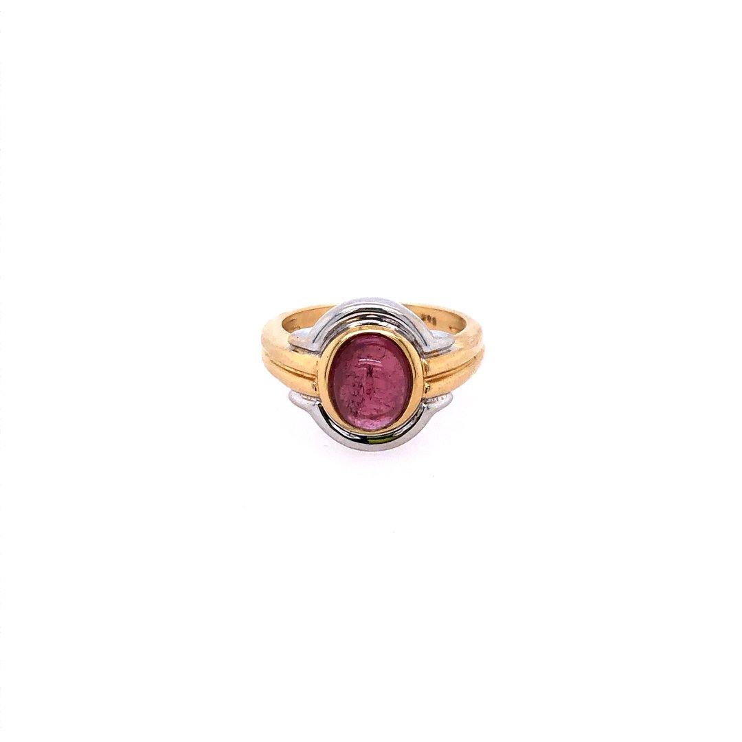 antiker-echtschmuck-antike-ringe-Ring Bicolor Gold 585 mit Turmalin-10268-Prejou