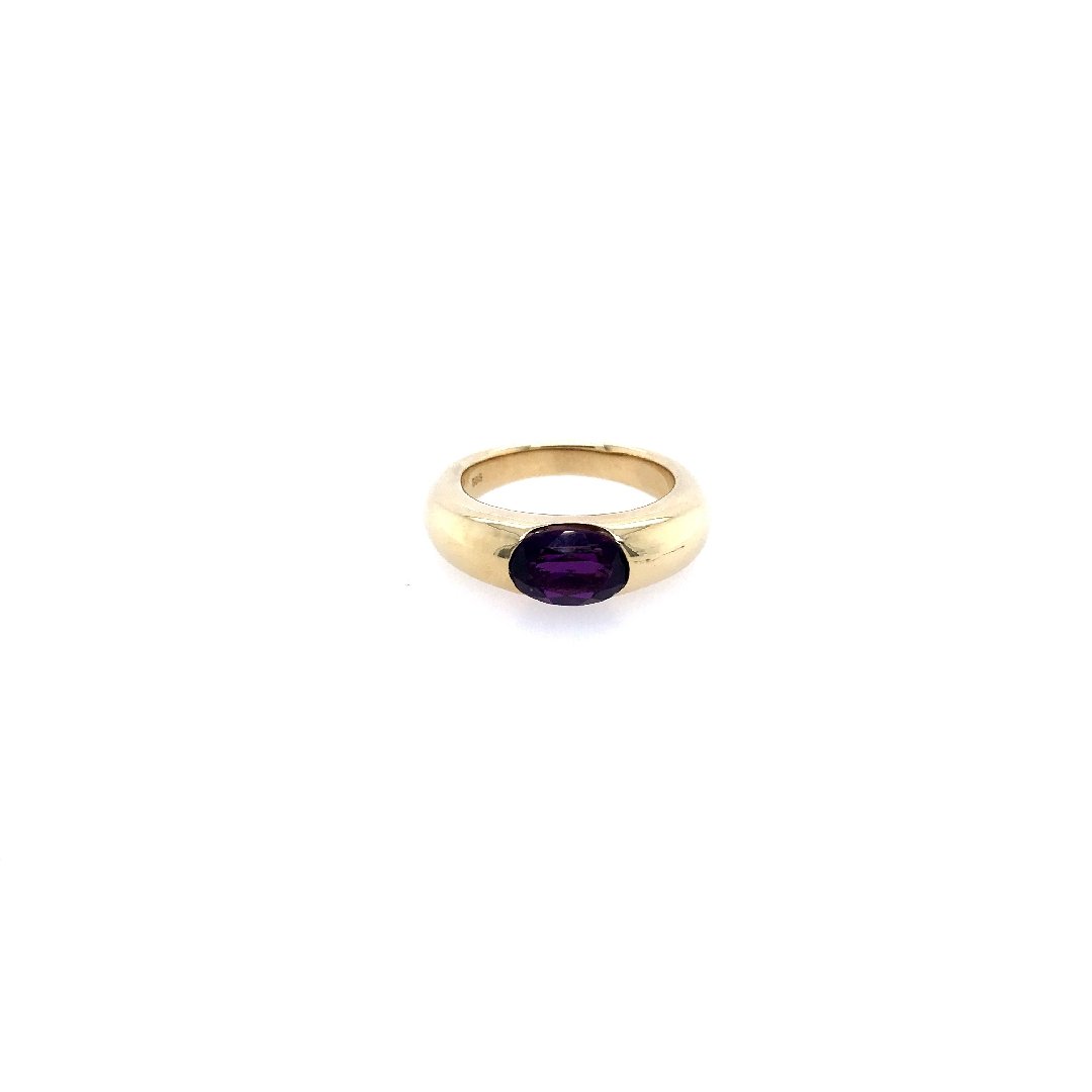 antiker-echtschmuck-antike-ringe-Ring Gelbgold 585 mit Amethyst-10286-Prejou