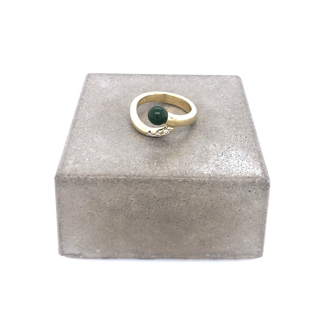 antiker-echtschmuck-antike-ringe-Ring Gelbgold 585 mit Jade & Brillanten-11427-Prejou