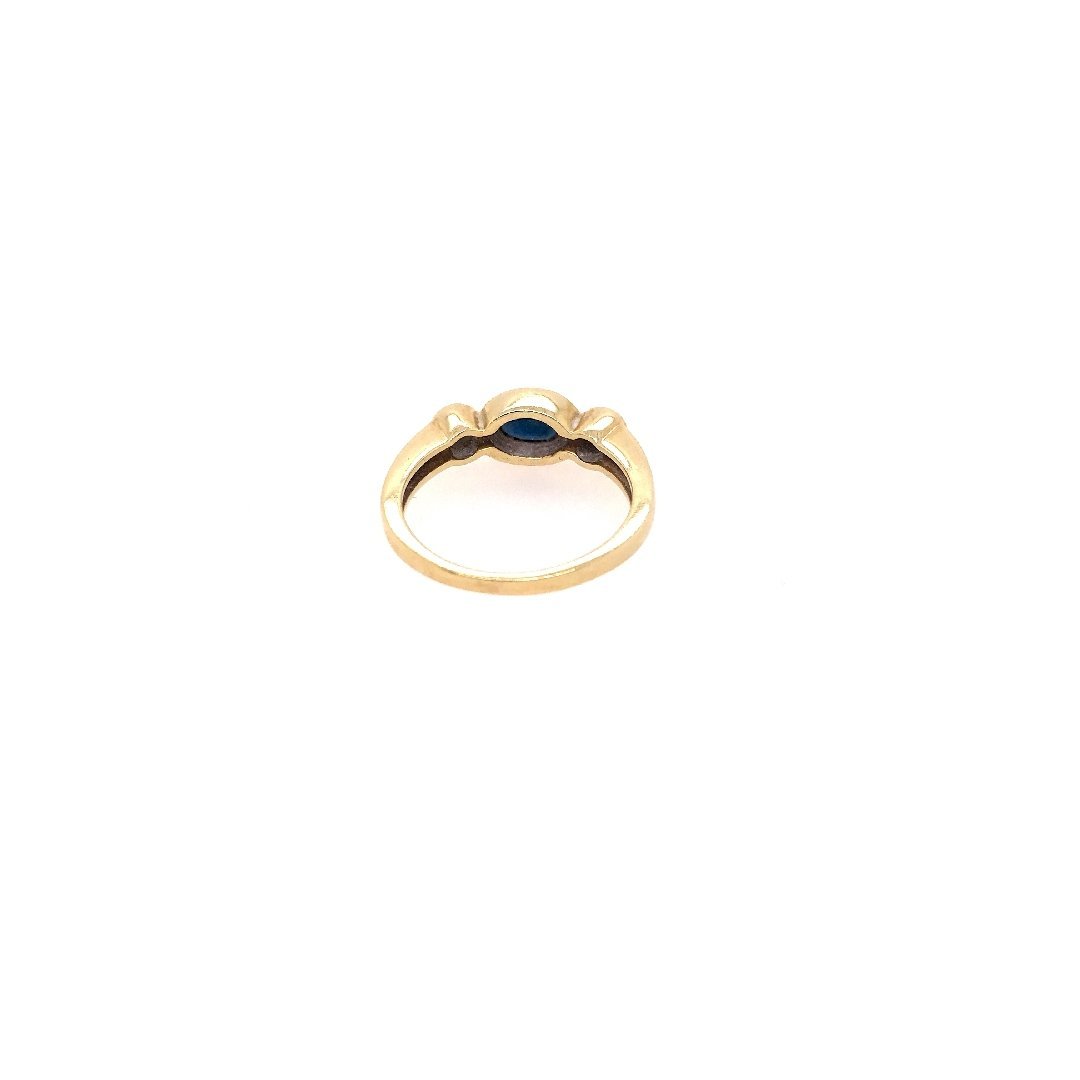 antiker-echtschmuck-antike-ringe-Ring Gelbgold 585 mit Safir &amp; Brillanten-10278-Prejou