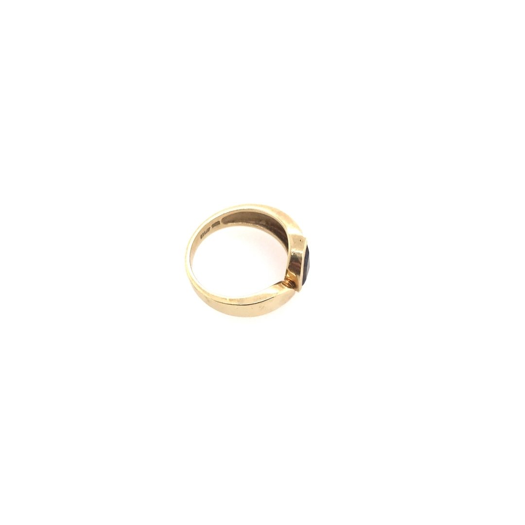 antiker-echtschmuck-antike-ringe-Ring Gelbgold 585 mit Tansanit-10516-Prejou