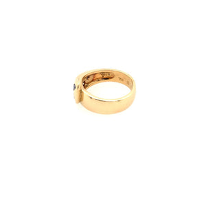 antiker-echtschmuck-antike-ringe-Ring Gelbgold 750 mit Smaragd, Safir, Rubin & Brillanten-10756-Prejou