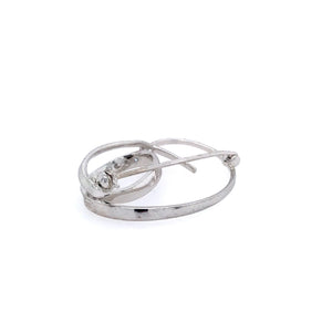 antike-broschen-Brosche Weissgold 750 mit Brillanten-[SKU]-Prejou