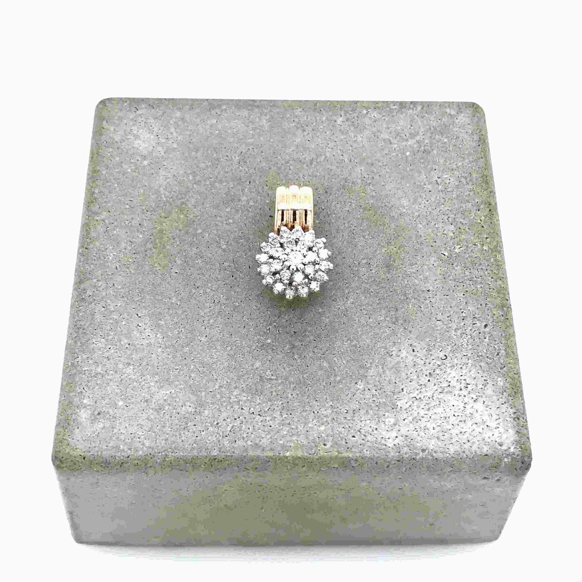 antike-kette-anhaenger-Anhänger Bicolor Gold 585 mit Brillanten-10727-Prejou