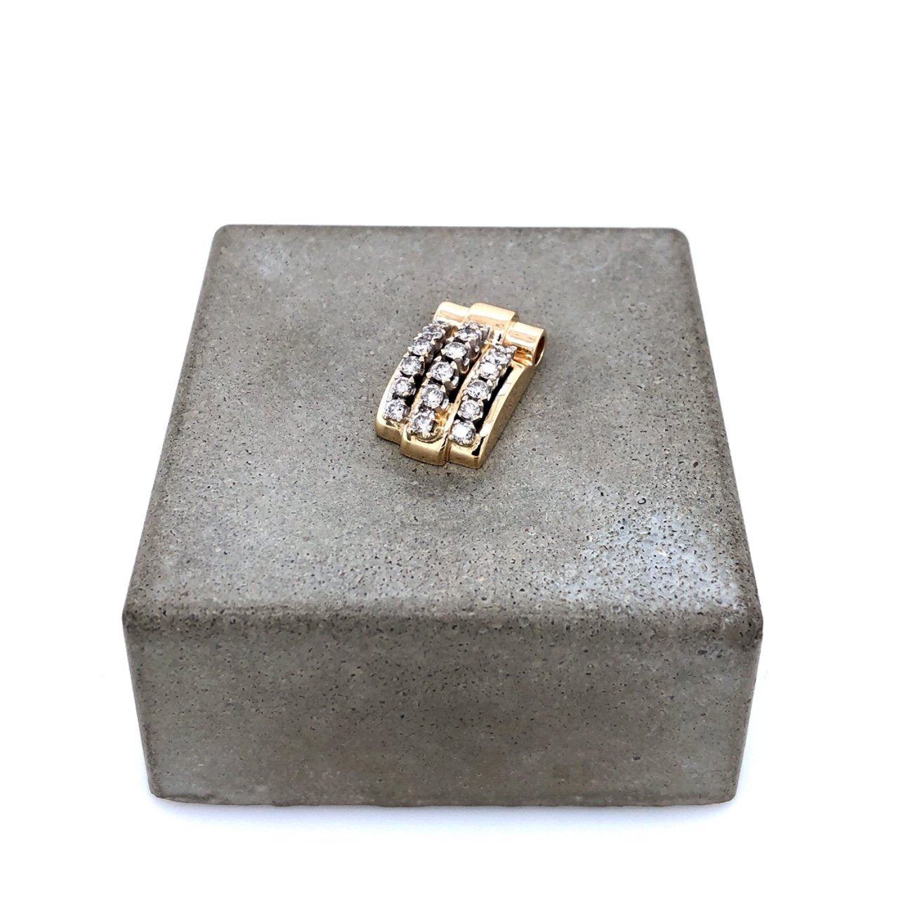 antike-kette-anhaenger-Anhänger Bicolor Gold 585 mit Brillanten-11189-Prejou