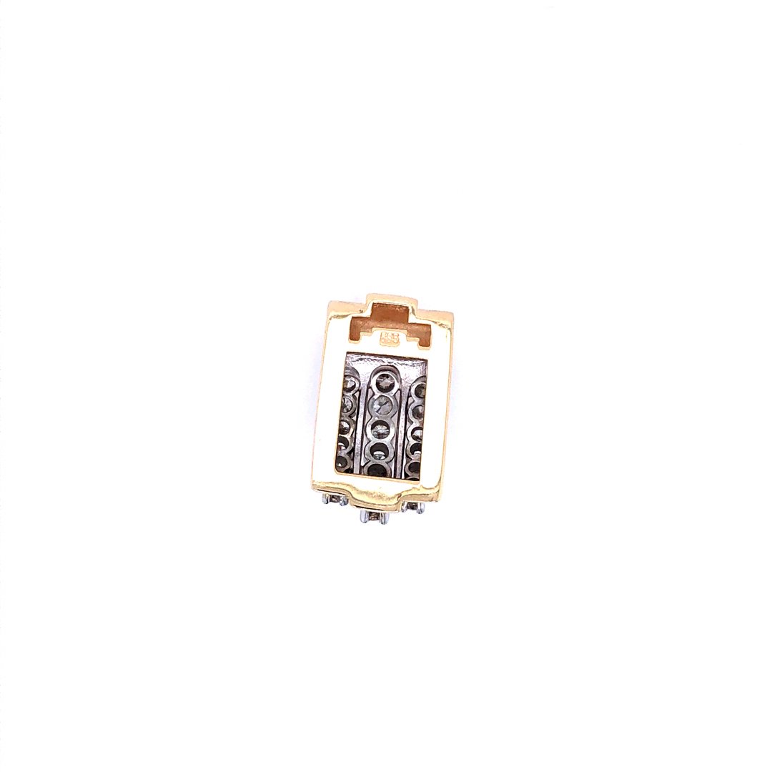 antike-kette-anhaenger-Anhänger Bicolor Gold 585 mit Brillanten-11189-Prejou