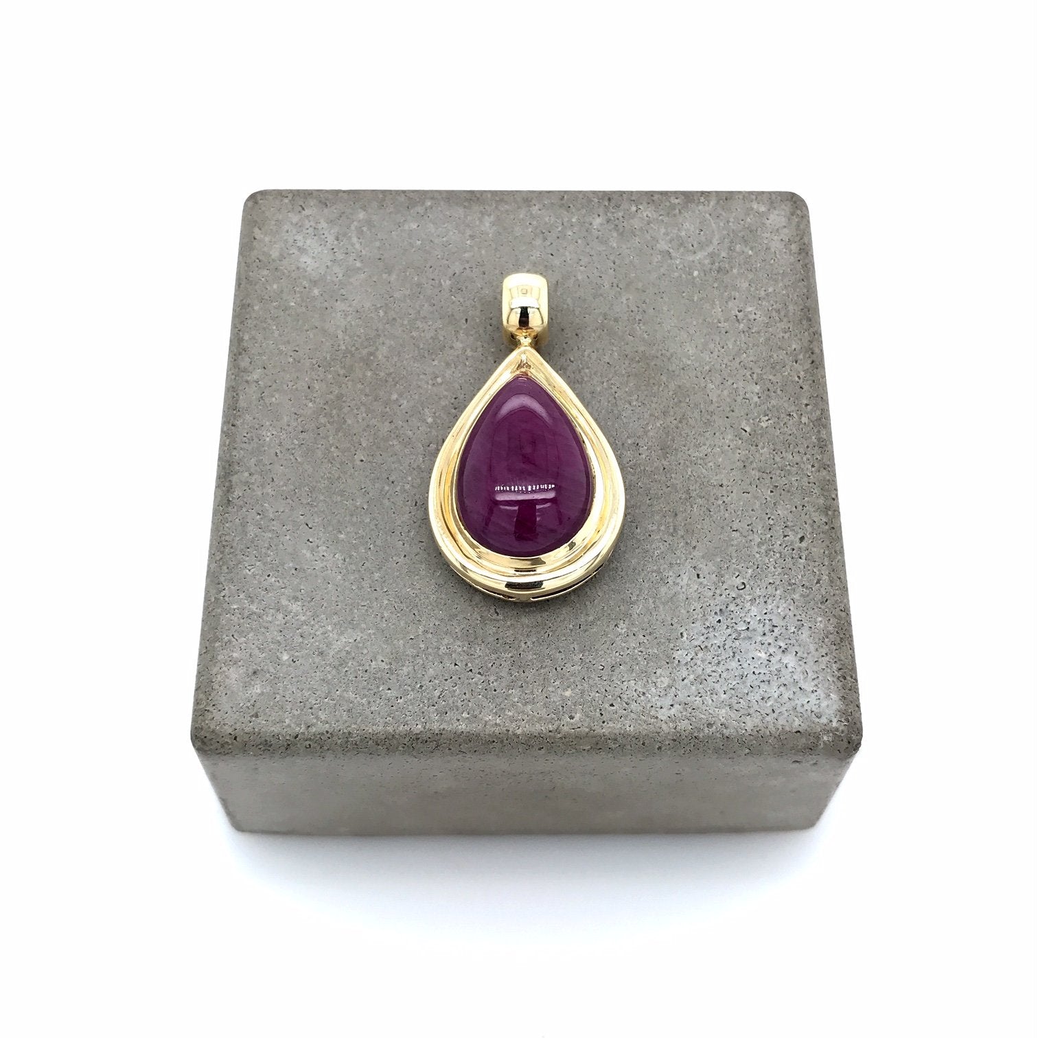 antike-kette-anhaenger-Anhänger Gelbgold 585 mit Rubin-Zoisit-10642-Prejou