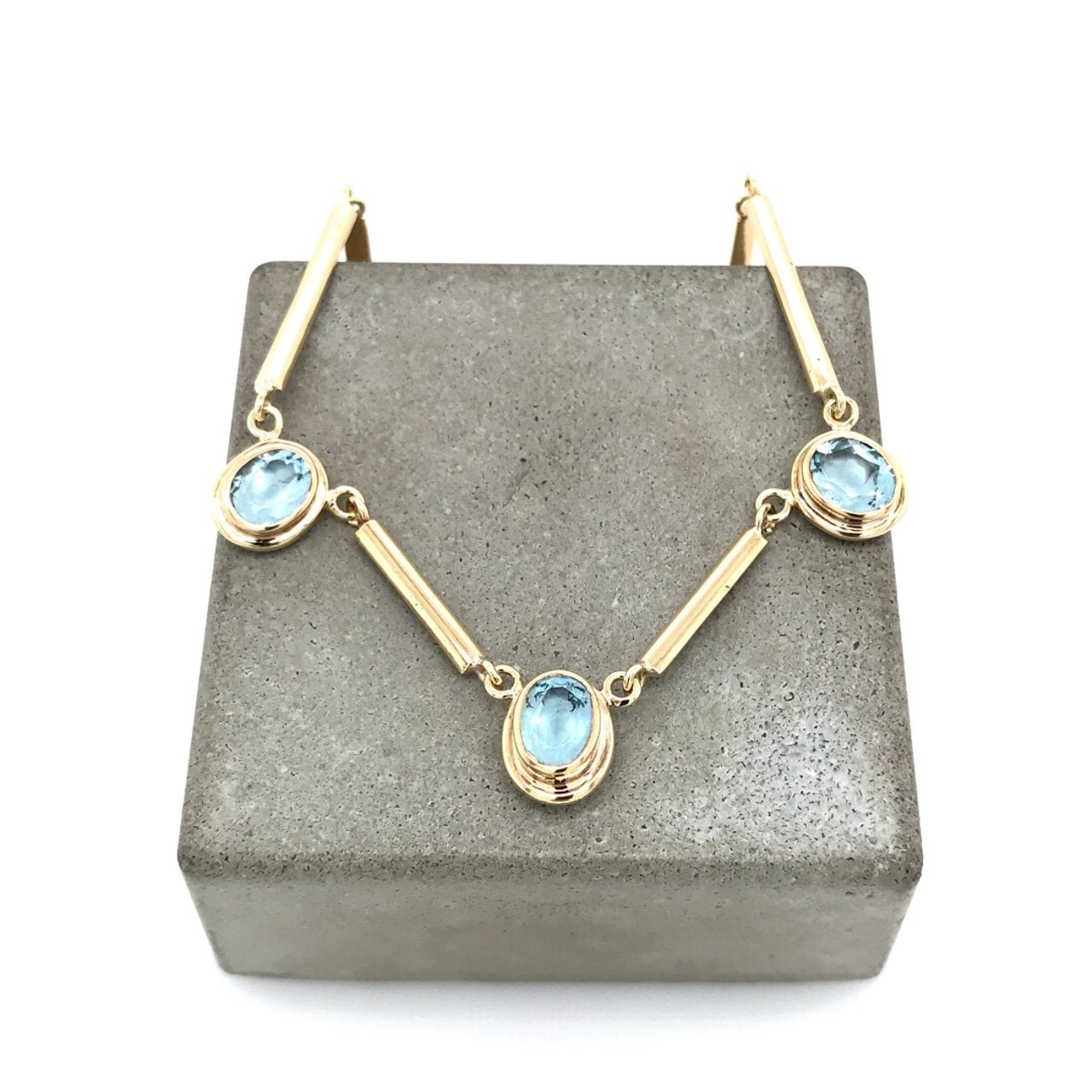 gebrauchte-kette-Halskette Gelbgold 750 mit Topas-10255-Prejou