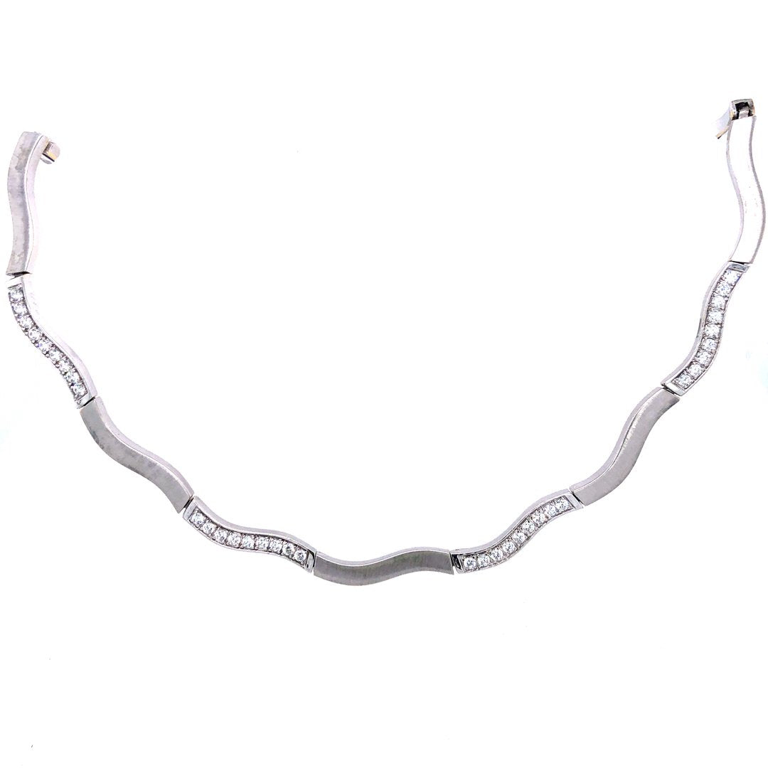 gebrauchte-kette-Halskette Weissgold 585 mit Brillanten-10206-Prejou