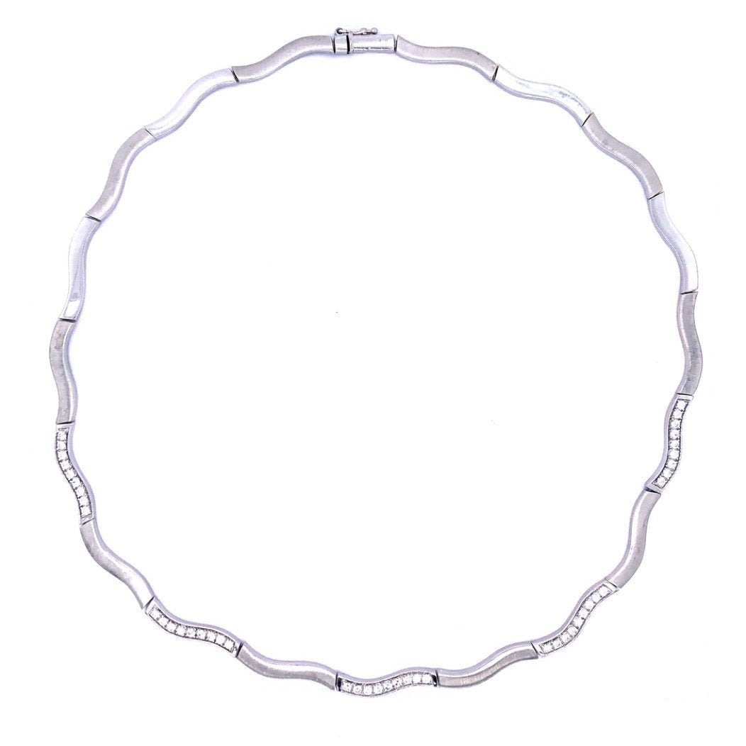 gebrauchte-kette-Halskette Weissgold 585 mit Brillanten-10206-Prejou