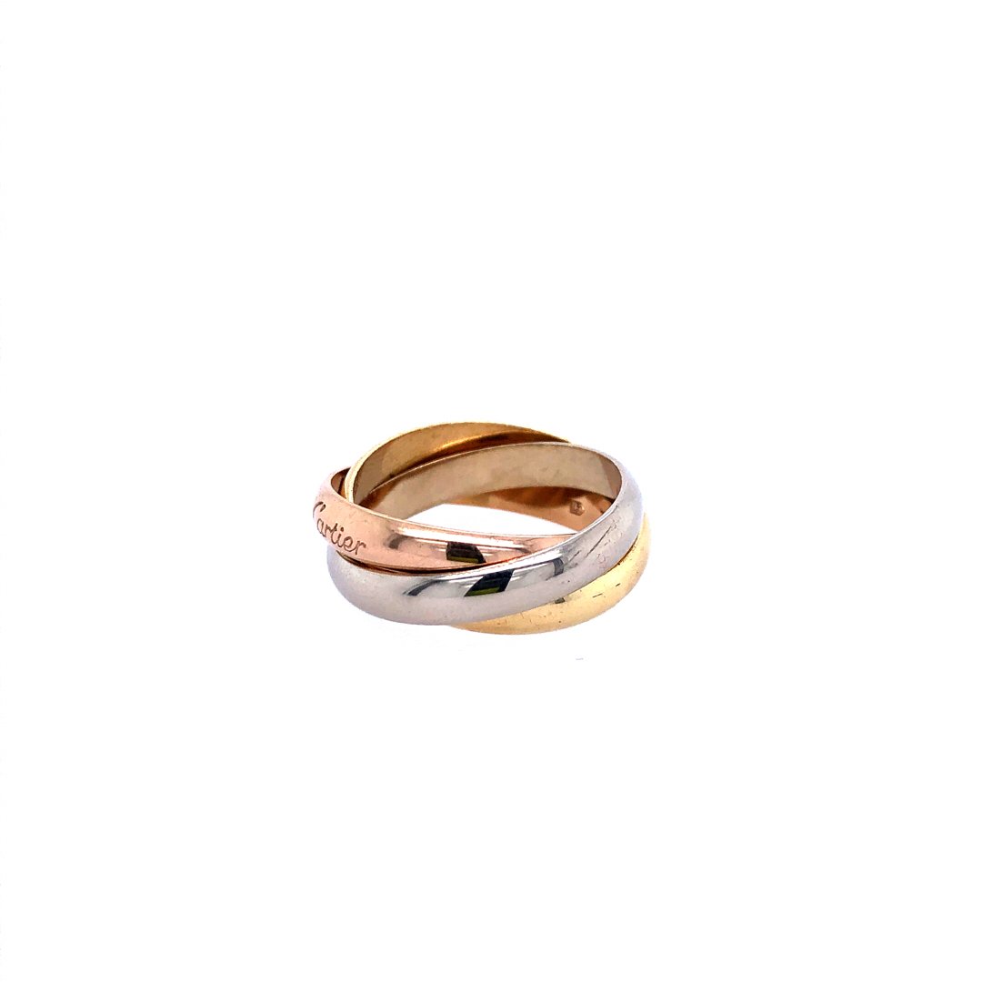 vintage-verlobungsring-Cartier Trinity Ring Tricolor Gold 750-11308-Prejou