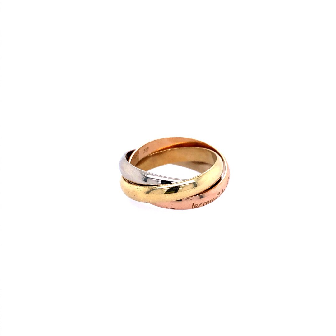 gebrauchter-ring-Cartier Trinity Ring Tricolor Gold 750-11308-Prejou