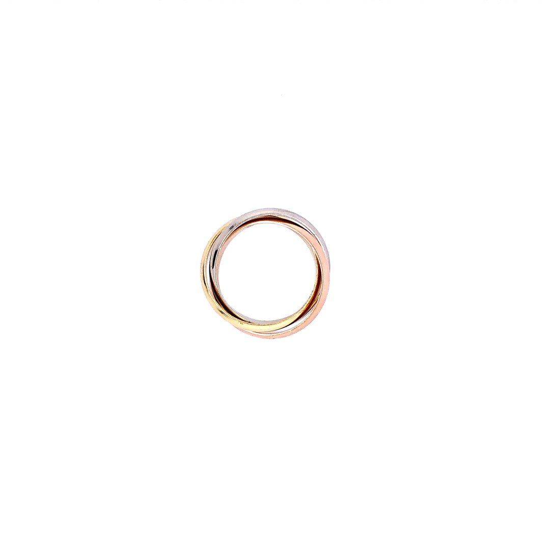 gebrauchte-ringe-Cartier Trinity Ring Tricolor Gold 750-11308-Prejou