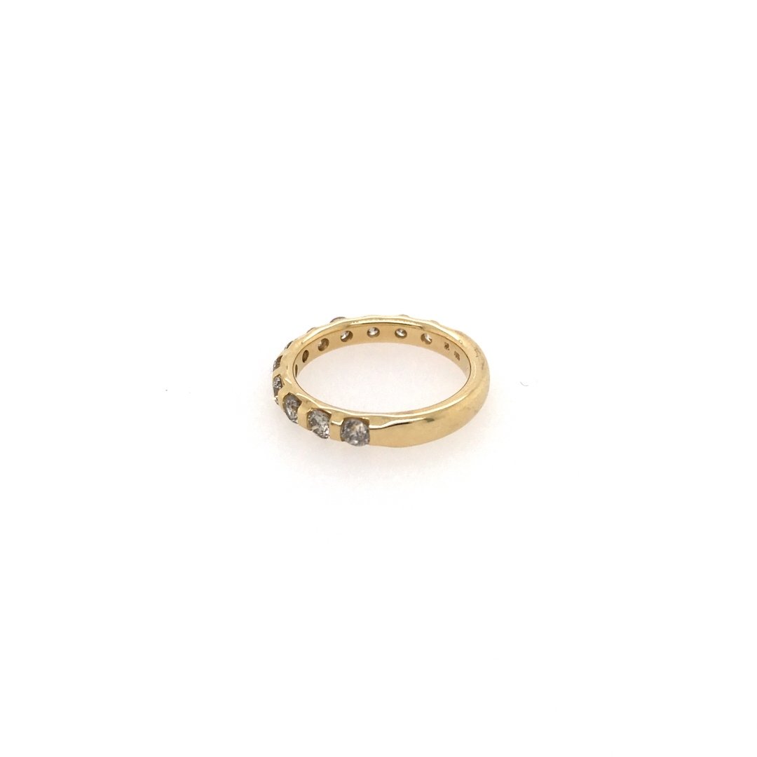 antiker-echtschmuck-antike-ringe-Half-Eternity Ring Gelbgold 585 mit Brillanten-10409-Prejou