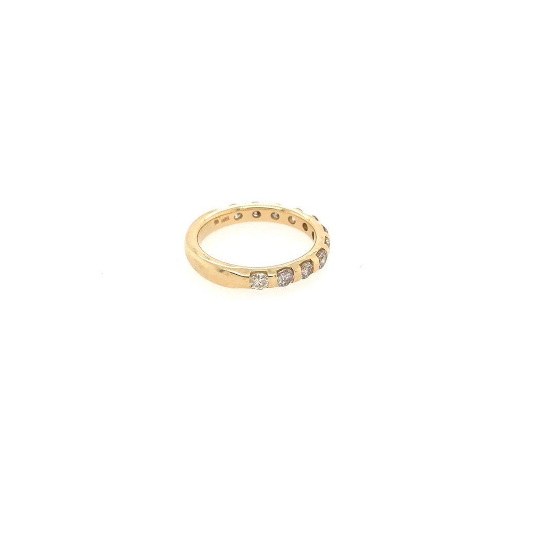 antiker-echtschmuck-antike-ringe-Half-Eternity Ring Gelbgold 585 mit Brillanten-10409-Prejou