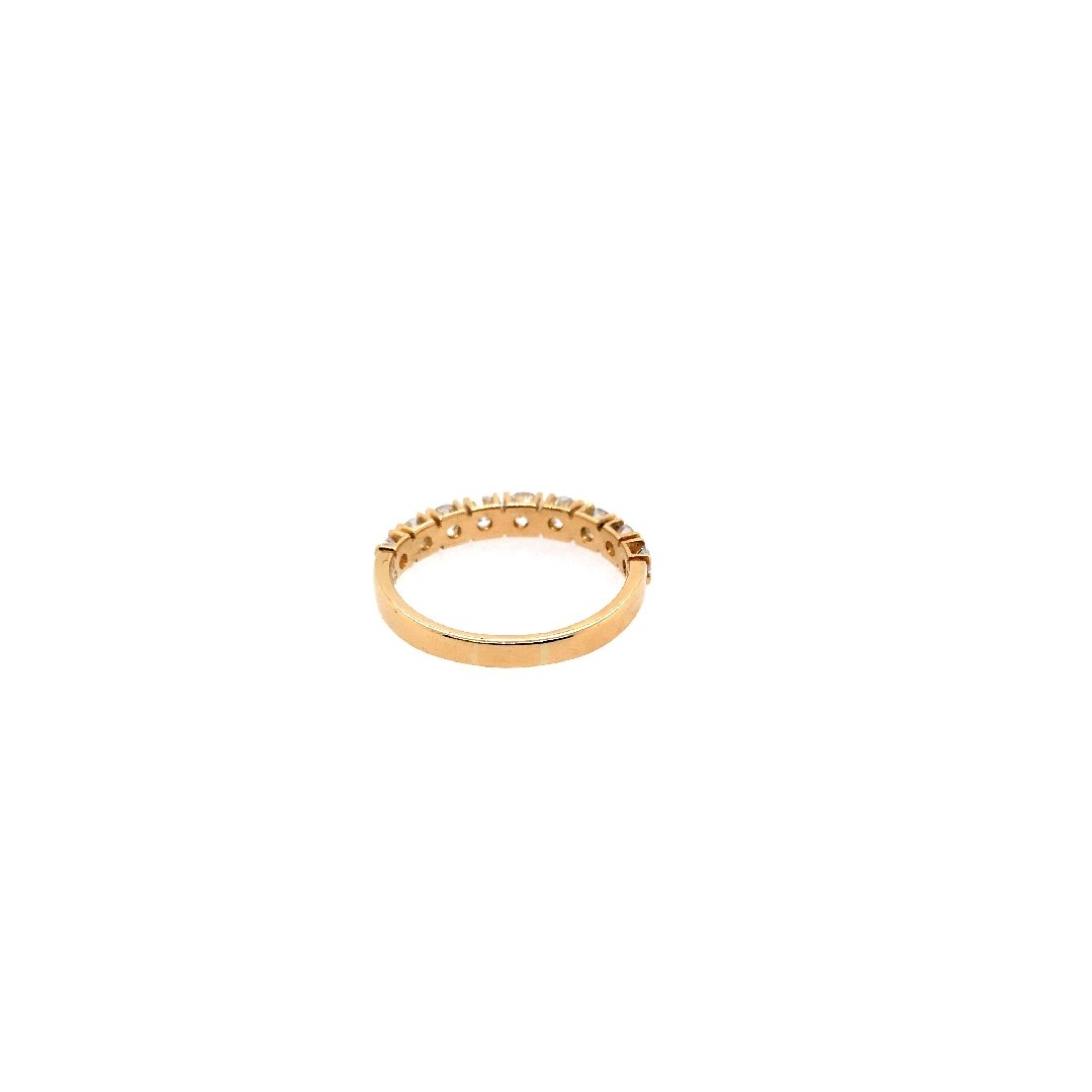antiker-echtschmuck-antike-ringe-Half-Eternity Ring Gelbgold 750 mit Brillant-11082-Prejou