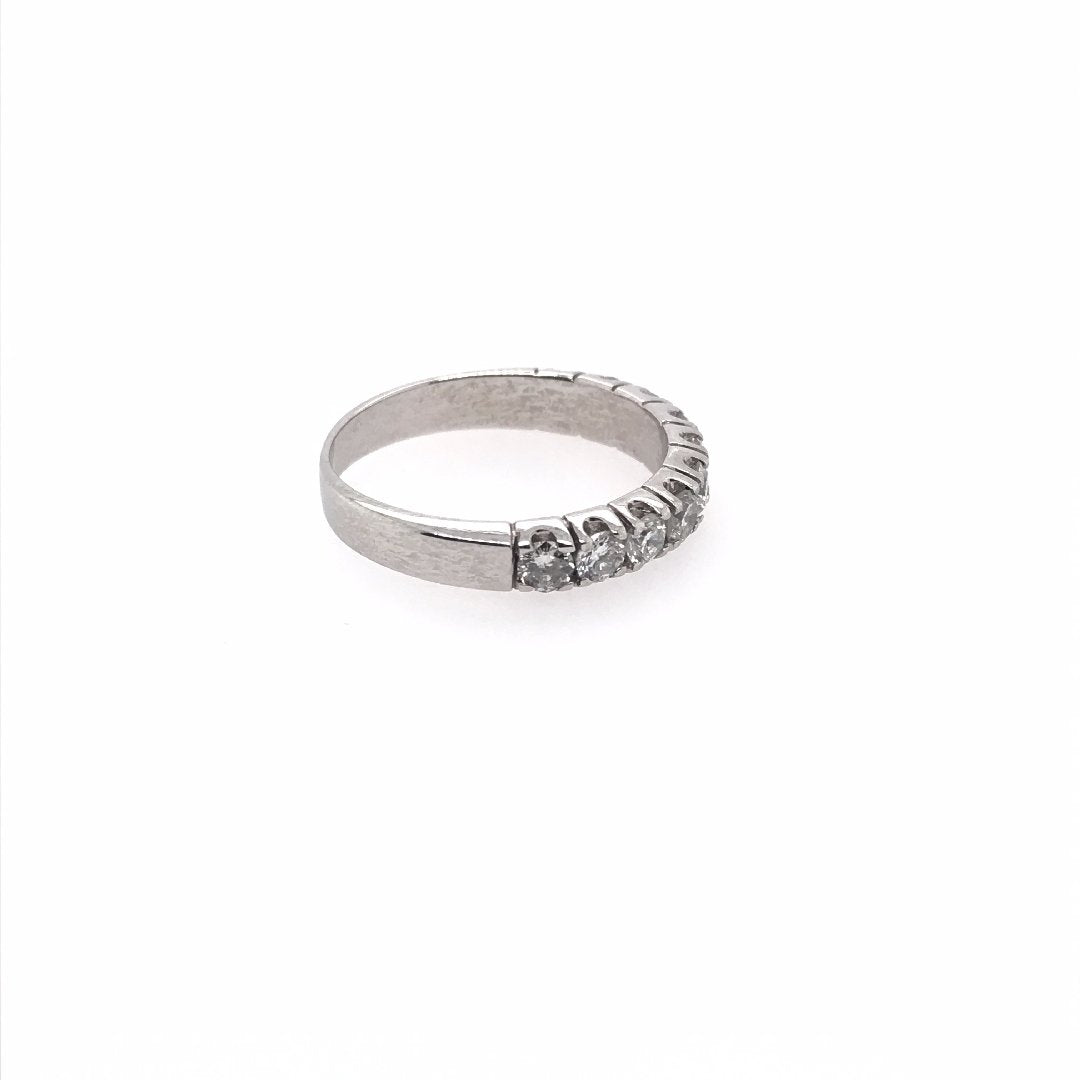 antiker-echtschmuck-antike-ringe-Half-Eternity Ring Weissgold 585 mit Brillanten-10887-Prejou