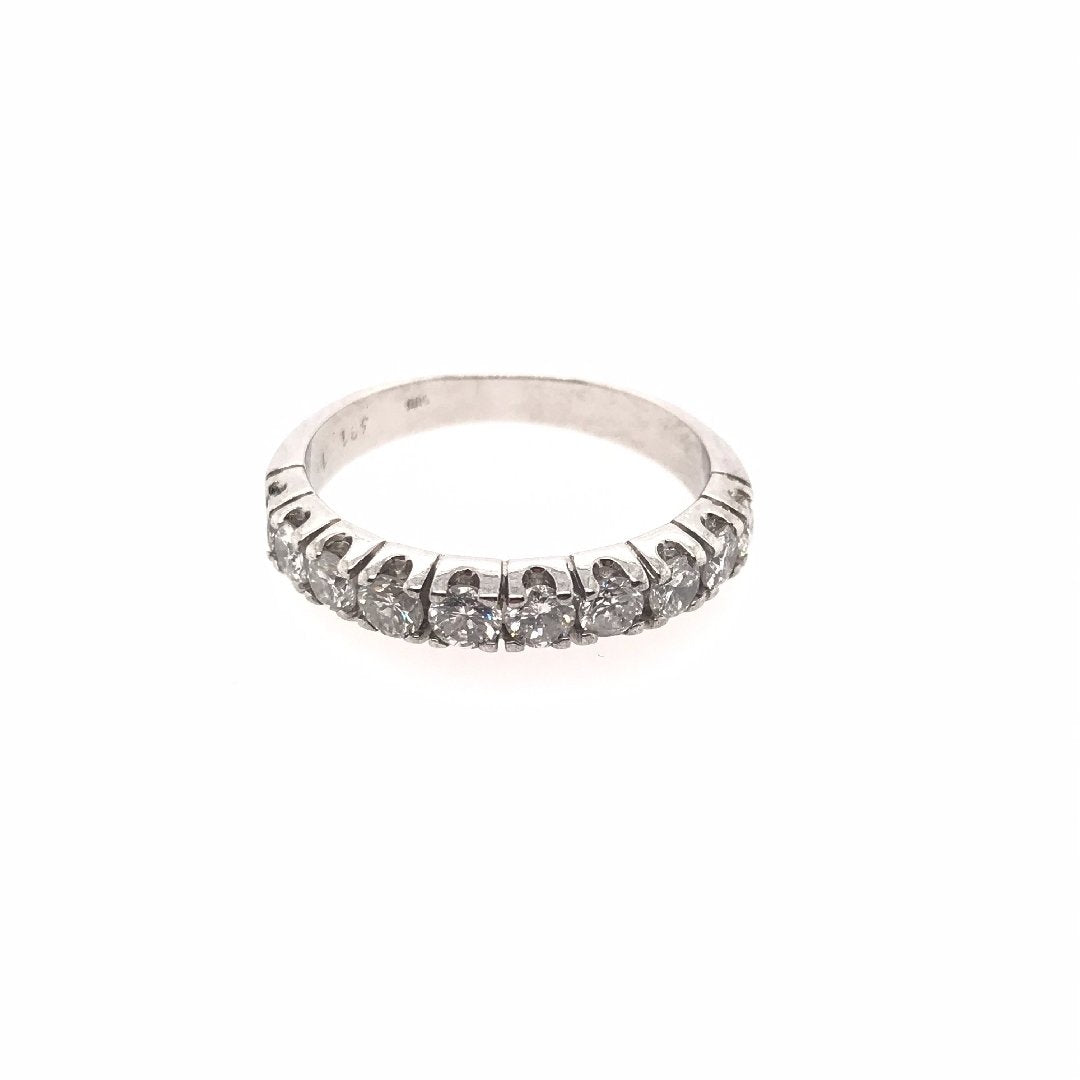 antiker-echtschmuck-antike-ringe-Half-Eternity Ring Weissgold 585 mit Brillanten-10887-Prejou