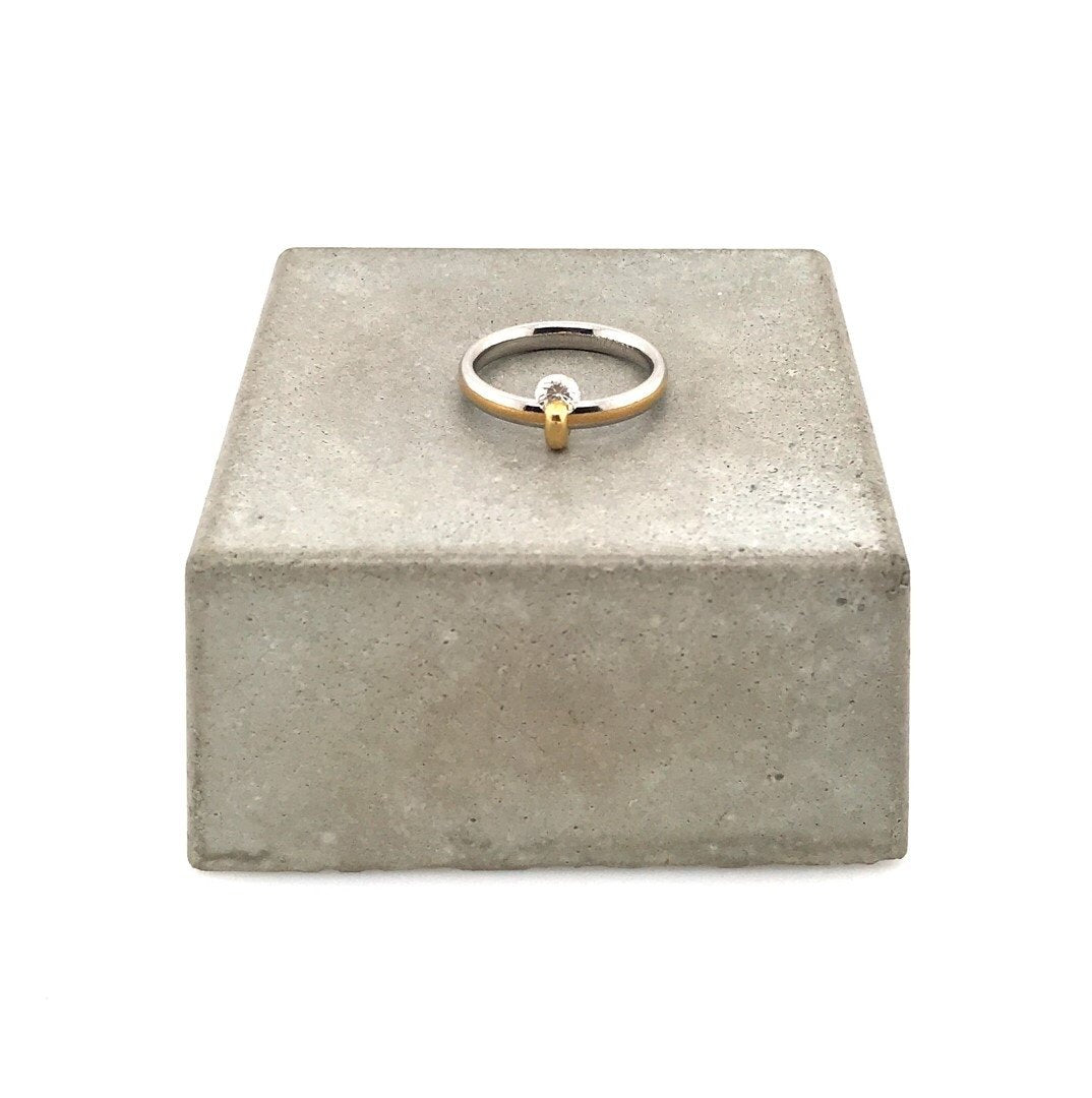 antiker-echtschmuck-antike-ringe-Platin Ring Bicolor mit Brillant-10311-Prejou